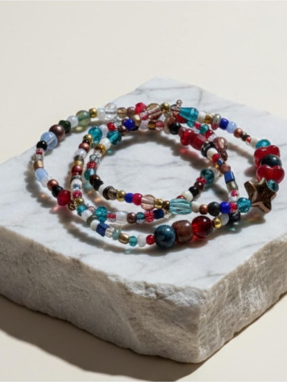 Multicolor Seed Bead Wrap Bracelet - Handcrafted Women’s Jewelry